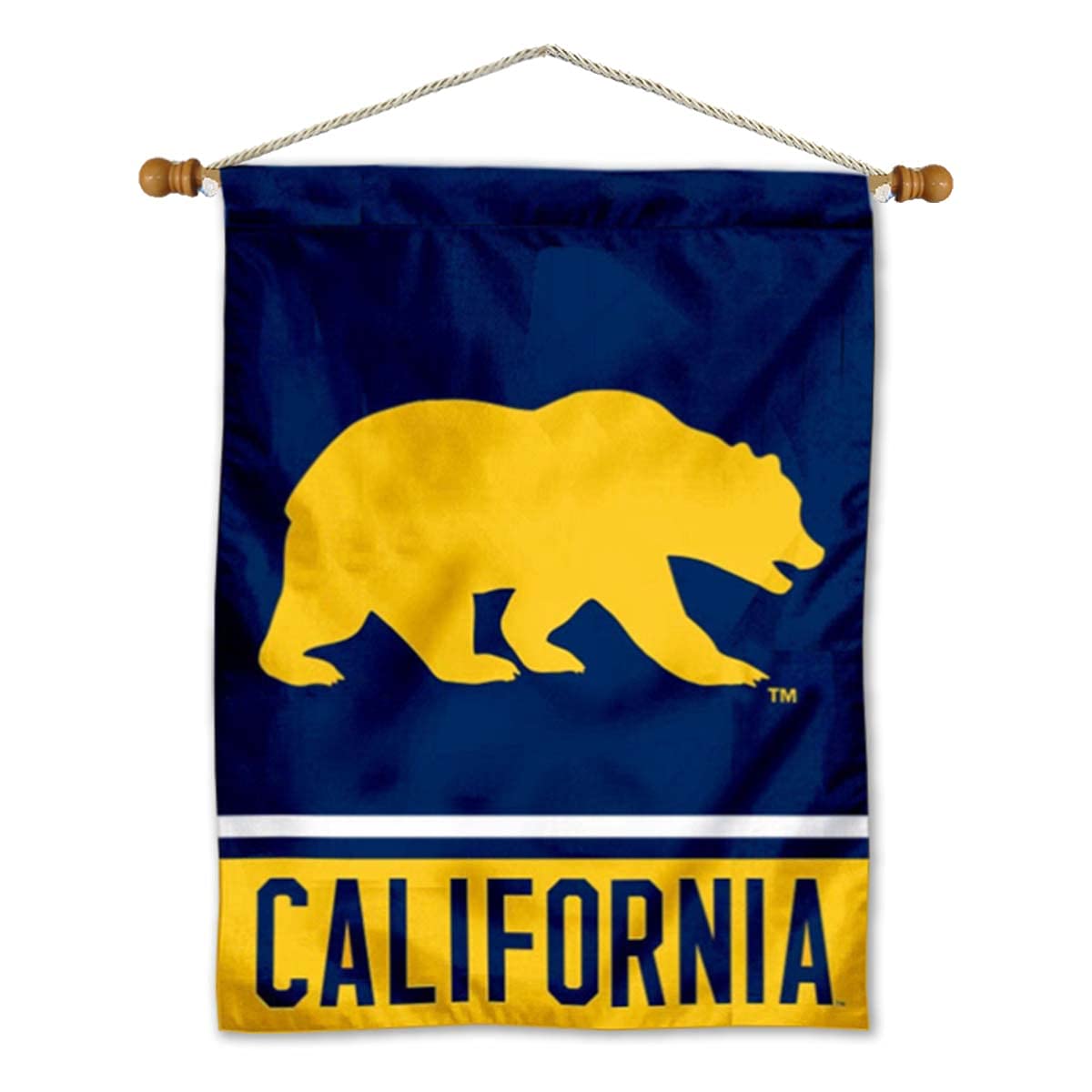 Cal Berkeley Golden Bears Banner with Hanging Pole - Sports Collectibles, Sports Memorabilia, Sports Fan Shop, Sports Gifts