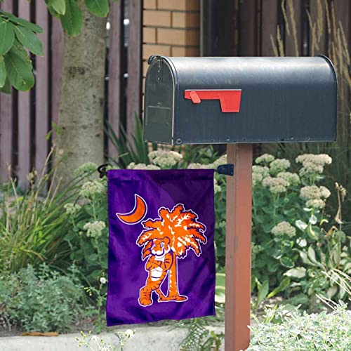 Clemson Tigers Mascot and Palmetto Garden Flag and Mailbox Post Pole Mount Holder Set - Sports Collectibles, Sports Memorabilia, Sports Fan Shop, Sports Gifts