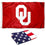 College Flags & Banners Co. University of Oklahoma and USA Flag 3x5 Set - Sports Collectibles, Sports Memorabilia, Sports Fan Shop, Sports Gifts