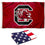 College Flags & Banners Co. University of South Carolina and USA Flag 3x5 Set - Sports Collectibles, Sports Memorabilia, Sports Fan Shop, Sports Gifts