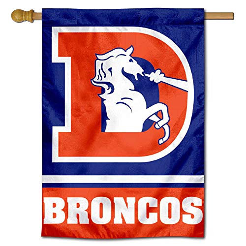 WinCraft Denver Broncos Throwback Vintage Two Sided House Flag - Sports Collectibles, Sports Memorabilia, Sports Fan Shop, Sports Gifts