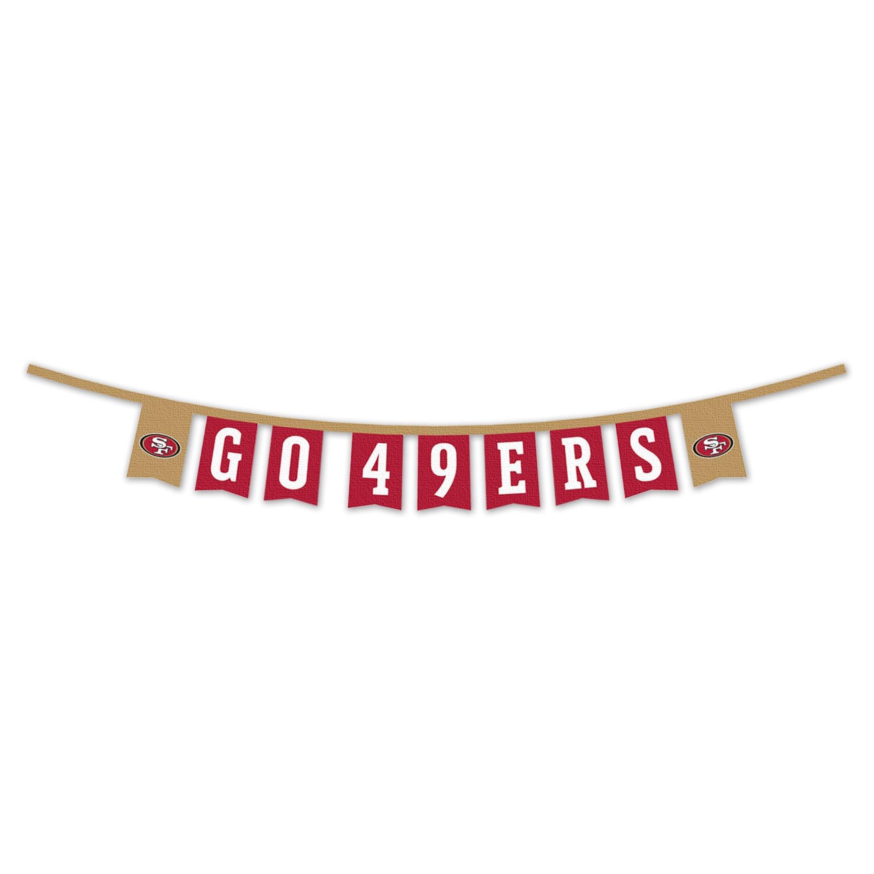 WinCraft San Francisco 49ers Banner String Pennant Flags - Sports Collectibles, Sports Memorabilia, Sports Fan Shop, Sports Gifts