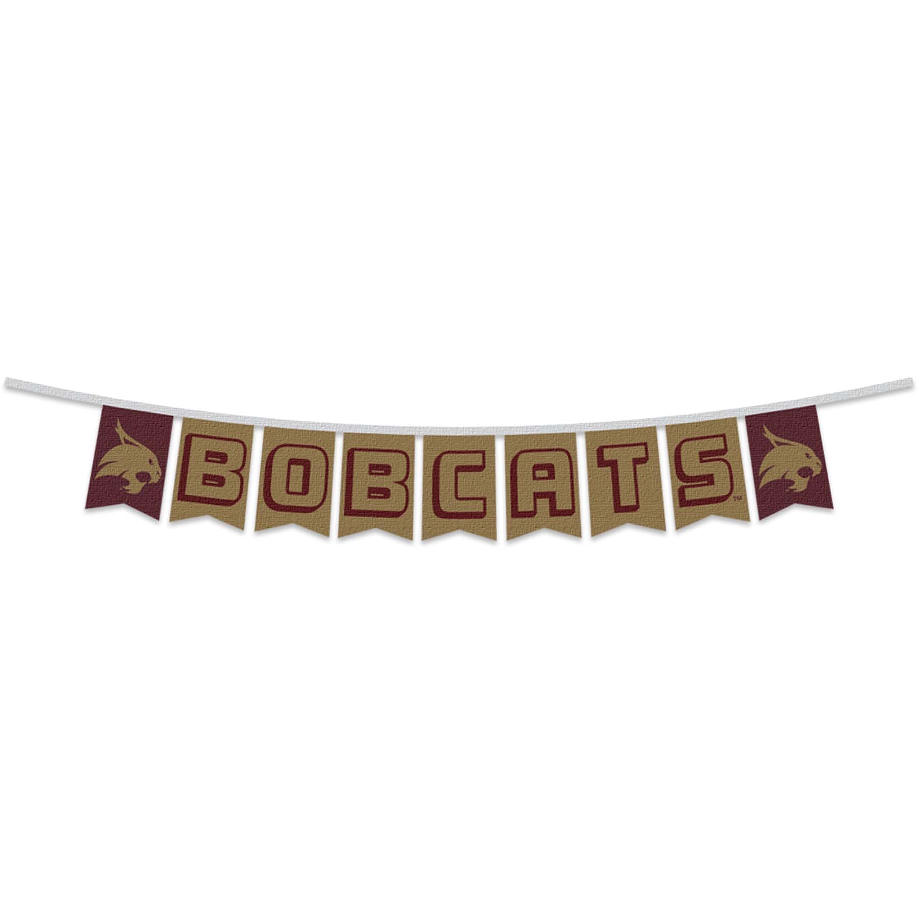 Texas State Bobcats Banner String Pennant Flags - Sports Collectibles, Sports Memorabilia, Sports Fan Shop, Sports Gifts
