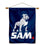 College Flags & Banners Co. Samford New Logo House Flag and Wood Banner Pole Set - Sports Collectibles, Sports Memorabilia, Sports Fan Shop, Sports Gifts