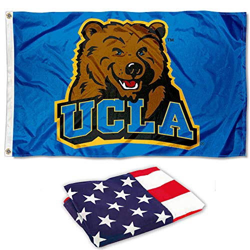 College Flags & Banners Co. UCLA 3x5 Flag and USA 3x5 Flag Set - Sports Collectibles, Sports Memorabilia, Sports Fan Shop, Sports Gifts
