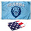College Flags & Banners Co. Columbia Lions Athletic Logo Flag and USA 3x5 Flag Set - Sports Collectibles, Sports Memorabilia, Sports Fan Shop, Sports Gifts