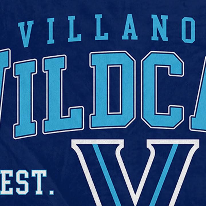 NCAA Villanova Wildcats Vintage Arch Block Ultra Soft Blanket - Sports Gifts, Sports Memorabilia, Sports Collectibles, Fan Shop