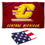 College Flags & Banners Co. Central Michigan University Flag and USA 3x5 Flag Set - Sports Collectibles, Sports Memorabilia, Sports Fan Shop, Sports Gifts
