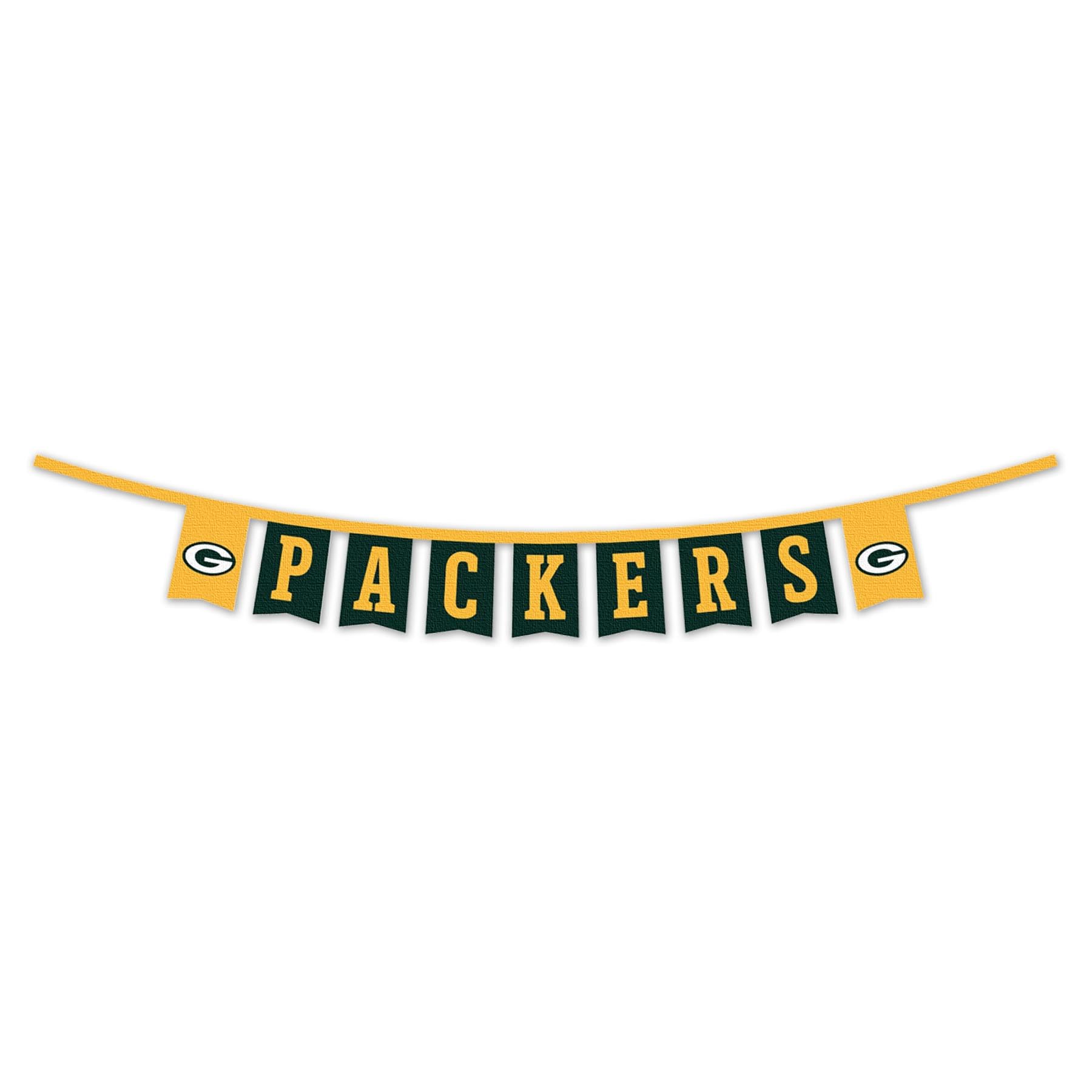 WinCraft Green Bay Packers Banner String Pennant Flags - Sports Collectibles, Sports Memorabilia, Sports Fan Shop, Sports Gifts