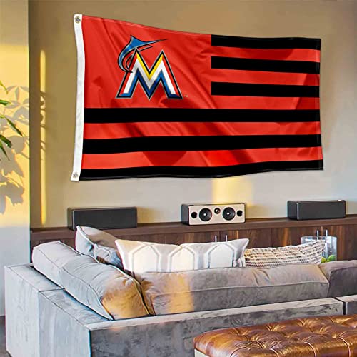 WinCraft Miami Marlins Stars and Stripes Nation 3x5 Flag - Sports Collectibles, Sports Memorabilia, Sports Fan Shop, Sports Gifts
