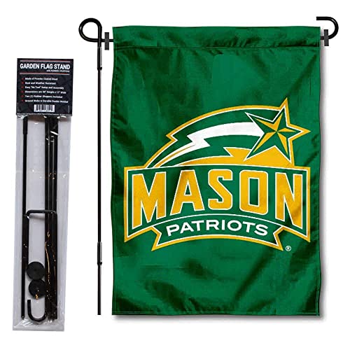 College Flags & Banners Co. George Mason Patriots Garden Flag and Flag Stand Pole Holder Set - Sports Collectibles, Sports Memorabilia, Sports Fan Shop, Sports Gifts