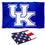 College Flags & Banners Co. Kentucky Wildcats New UK and USA Flag 3x5 Set - Sports Collectibles, Sports Memorabilia, Sports Fan Shop, Sports Gifts