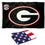College Flags & Banners Co. University of Georgia SEC Logo Flag and USA 3x5 Flag Set - Sports Collectibles, Sports Memorabilia, Sports Fan Shop, Sports Gifts