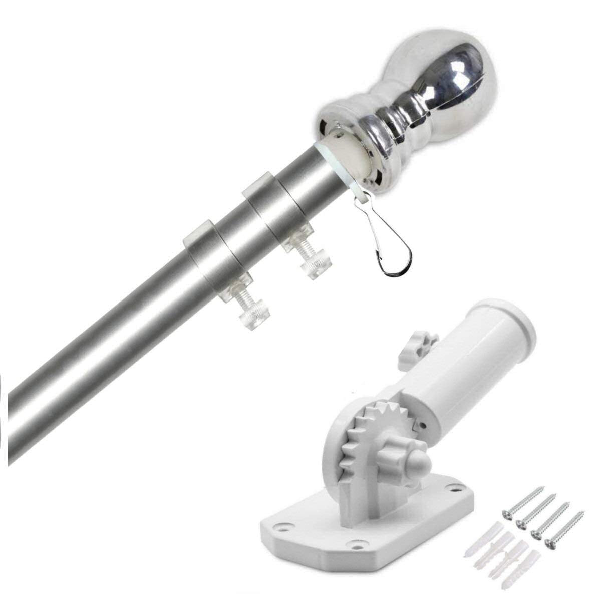 Sports Flags Pennants Company Flag Pole and Bracket Mount Grommet 6 Foot Kit - Sports Collectibles, Sports Memorabilia, Sports Fan Shop, Sports Gifts