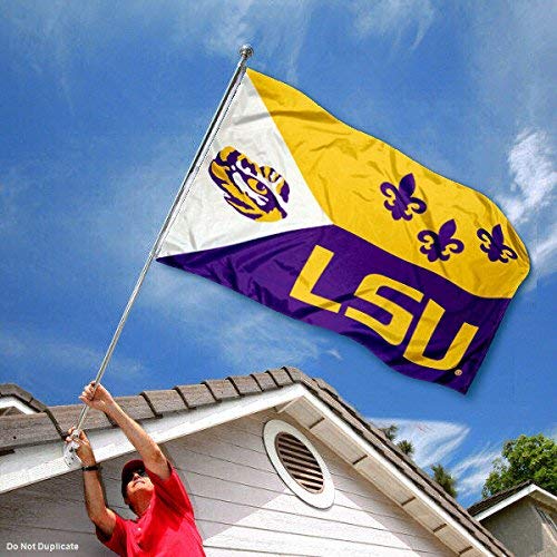 College Flags & Banners Co. LSU Tigers Acadia and USA Flag 3x5 Set - Sports Collectibles, Sports Memorabilia, Sports Fan Shop, Sports Gifts