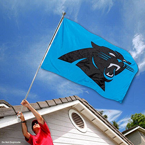WinCraft Carolina Panthers Embroidered Nylon Flag - Sports Collectibles, Sports Memorabilia, Sports Fan Shop, Sports Gifts