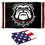College Flags & Banners Co. Georgia UGA Bulldogs Jersey Stripes and USA 3x5 Flag Set - Sports Collectibles, Sports Memorabilia, Sports Fan Shop, Sports Gifts