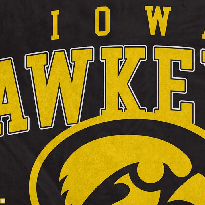 NCAA Iowa Hawkeyes Vintage Arch Block Ultra Soft Blanket - Sports Gifts, Sports Memorabilia, Sports Collectibles, Fan Shop