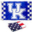 College Flags & Banners Co. Kentucky Wildcats Checkered Board and USA Flag 3x5 Set - Sports Collectibles, Sports Memorabilia, Sports Fan Shop, Sports Gifts
