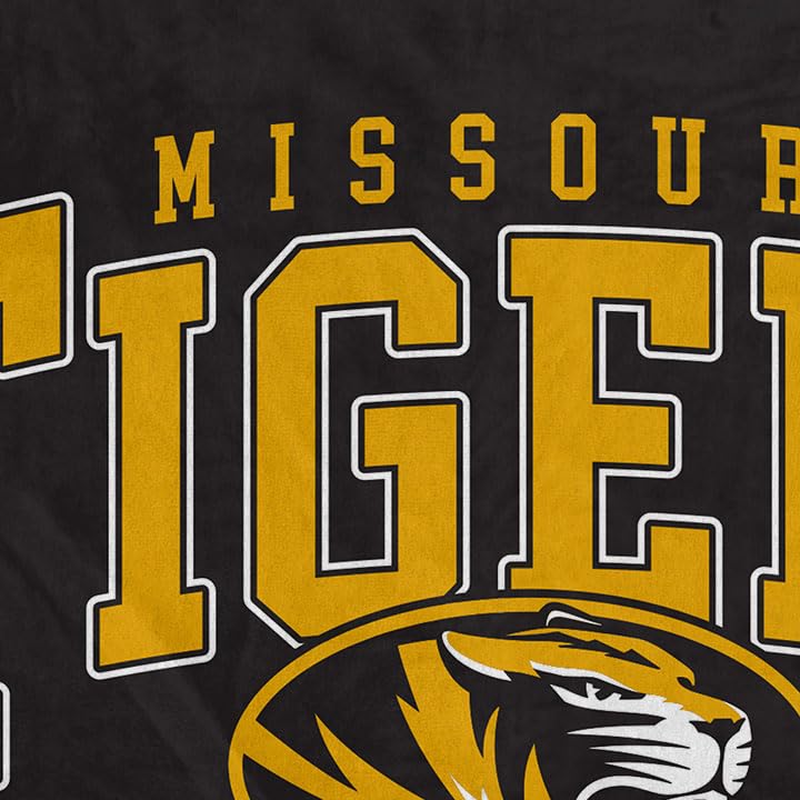 NCAA Missouri Tigers Vintage Arch Block Ultra Soft Blanket - Sports Gifts, Sports Memorabilia, Sports Collectibles, Fan Shop