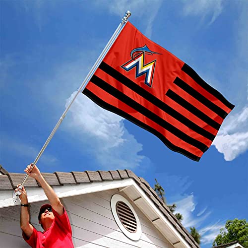 WinCraft Miami Marlins Stars and Stripes Nation 3x5 Flag - Sports Collectibles, Sports Memorabilia, Sports Fan Shop, Sports Gifts