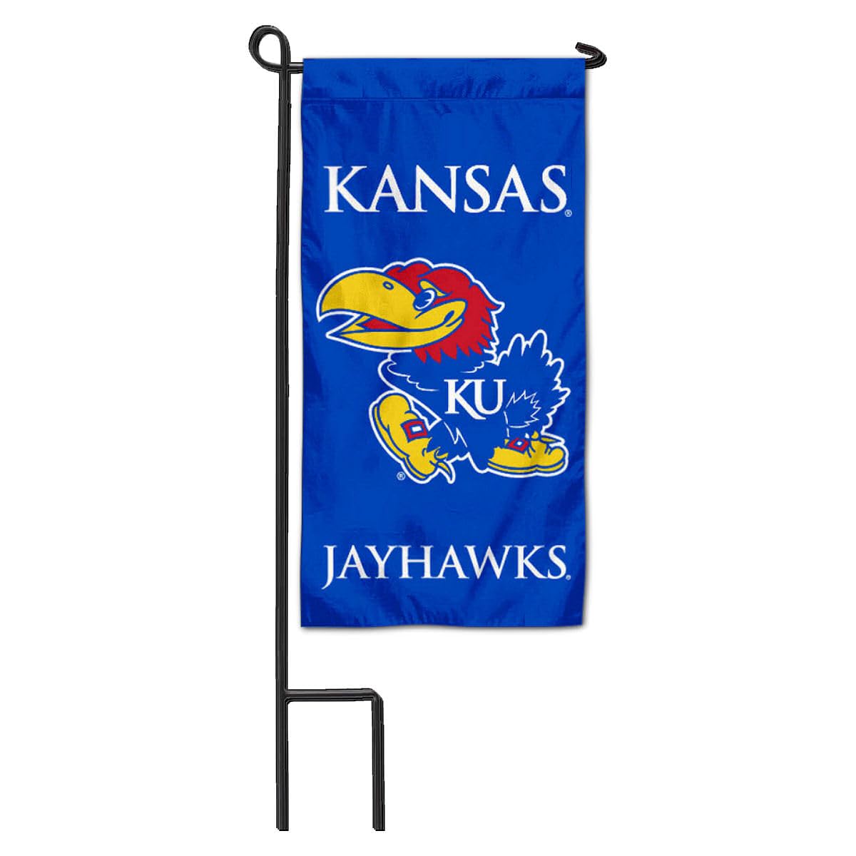 College Flags & Banners Co. Kansas Jayhawks Mini Garden and Flower Pot Flag Topper - Sports Collectibles, Sports Memorabilia, Sports Fan Shop, Sports Gifts