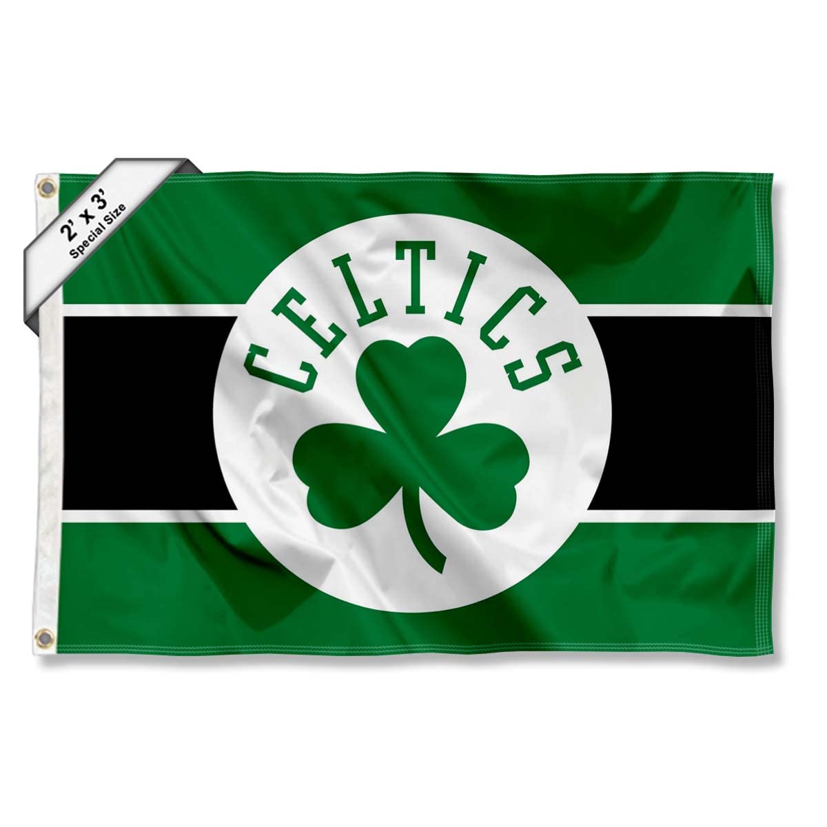 WinCraft Boston Celtics Small 2x3 Foot Banner Flag - Sports Collectibles, Sports Memorabilia, Sports Fan Shop, Sports Gifts