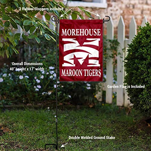 College Flags & Banners Co. Morehouse College Garden Flag and Pole Holder Set - Sports Collectibles, Sports Memorabilia, Sports Fan Shop, Sports Gifts