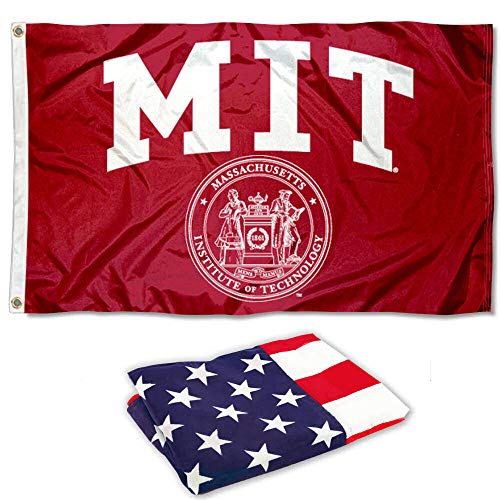 College Flags & Banners Co. Massachusetts Institute of Technology and USA Flag 3x5 Set - Sports Collectibles, Sports Memorabilia, Sports Fan Shop, Sports Gifts
