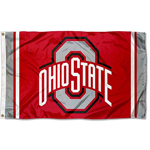 College Flags & Banners Co. Ohio State Buckeyes Jersey Stripes and USA Flag 3x5 Set - Sports Collectibles, Sports Memorabilia, Sports Fan Shop, Sports Gifts