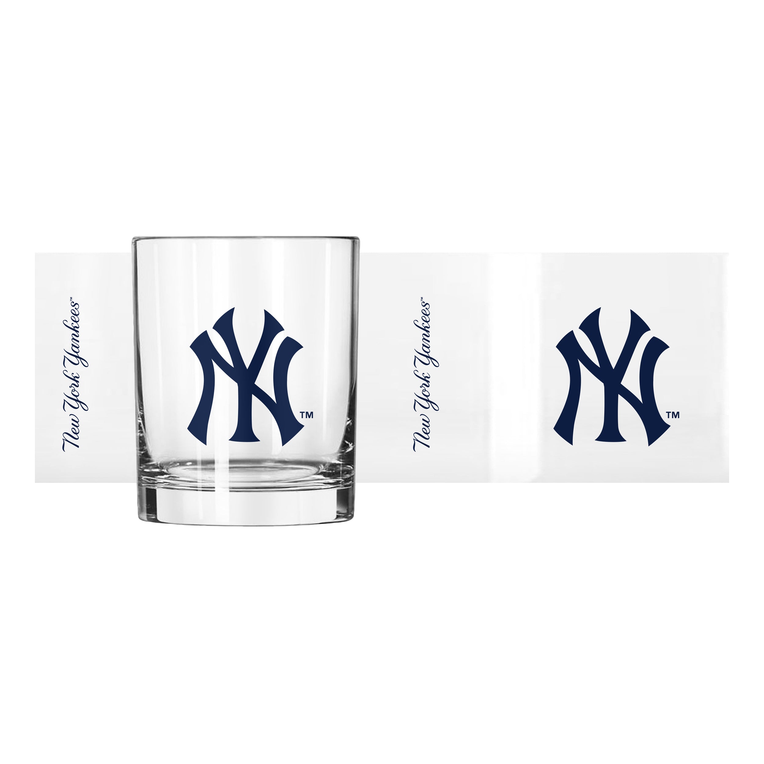 New York Yankees 14oz Gameday Rocks Glass - Sports Gifts, Sports Memorabilia, Sports Collectibles, Fan Shop