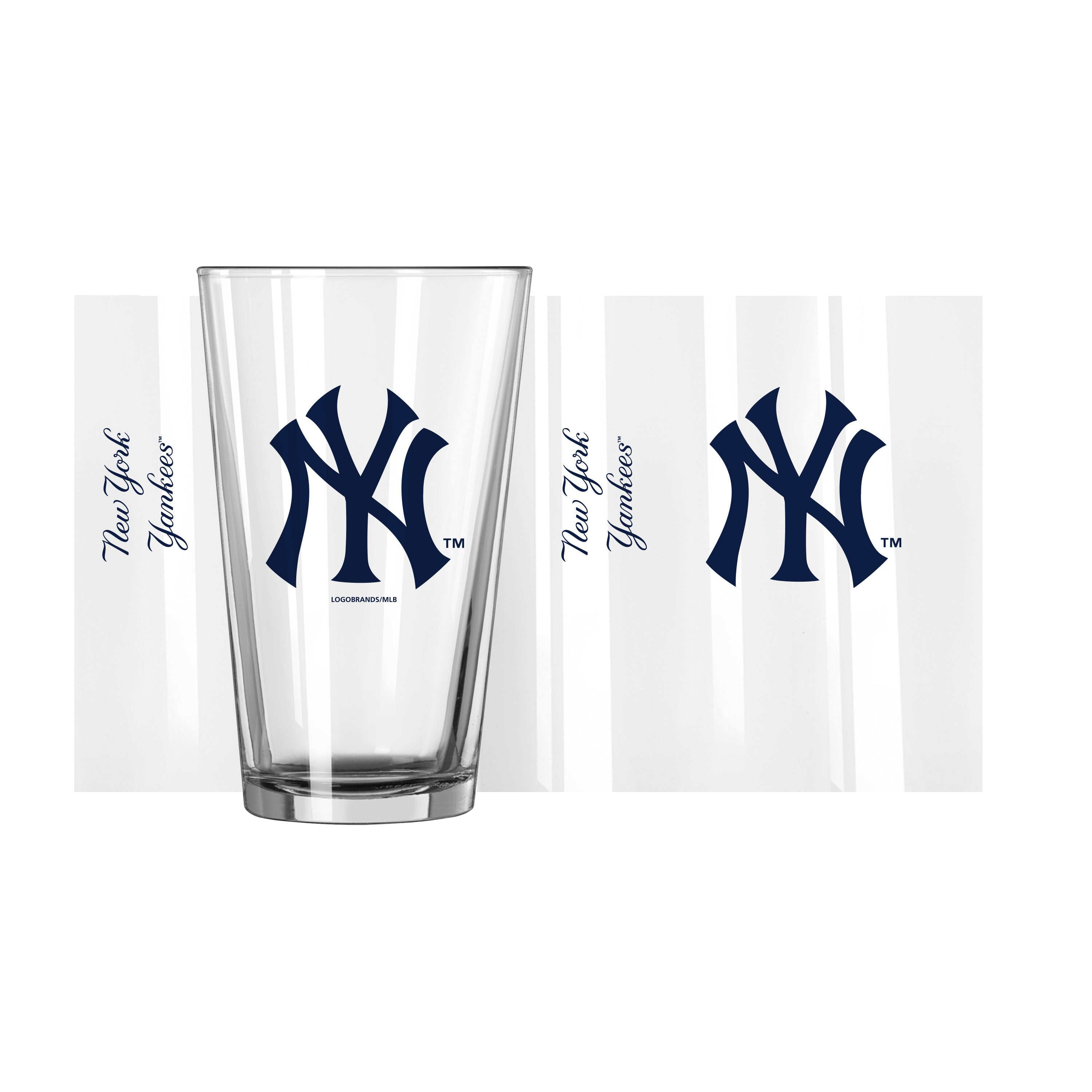 New York Yankees 16oz Alternate Gameday Pint Glass - Sports Gifts, Sports Memorabilia, Sports Collectibles, Fan Shop