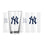 New York Yankees 16oz Alternate Gameday Pint Glass - Sports Gifts, Sports Memorabilia, Sports Collectibles, Fan Shop