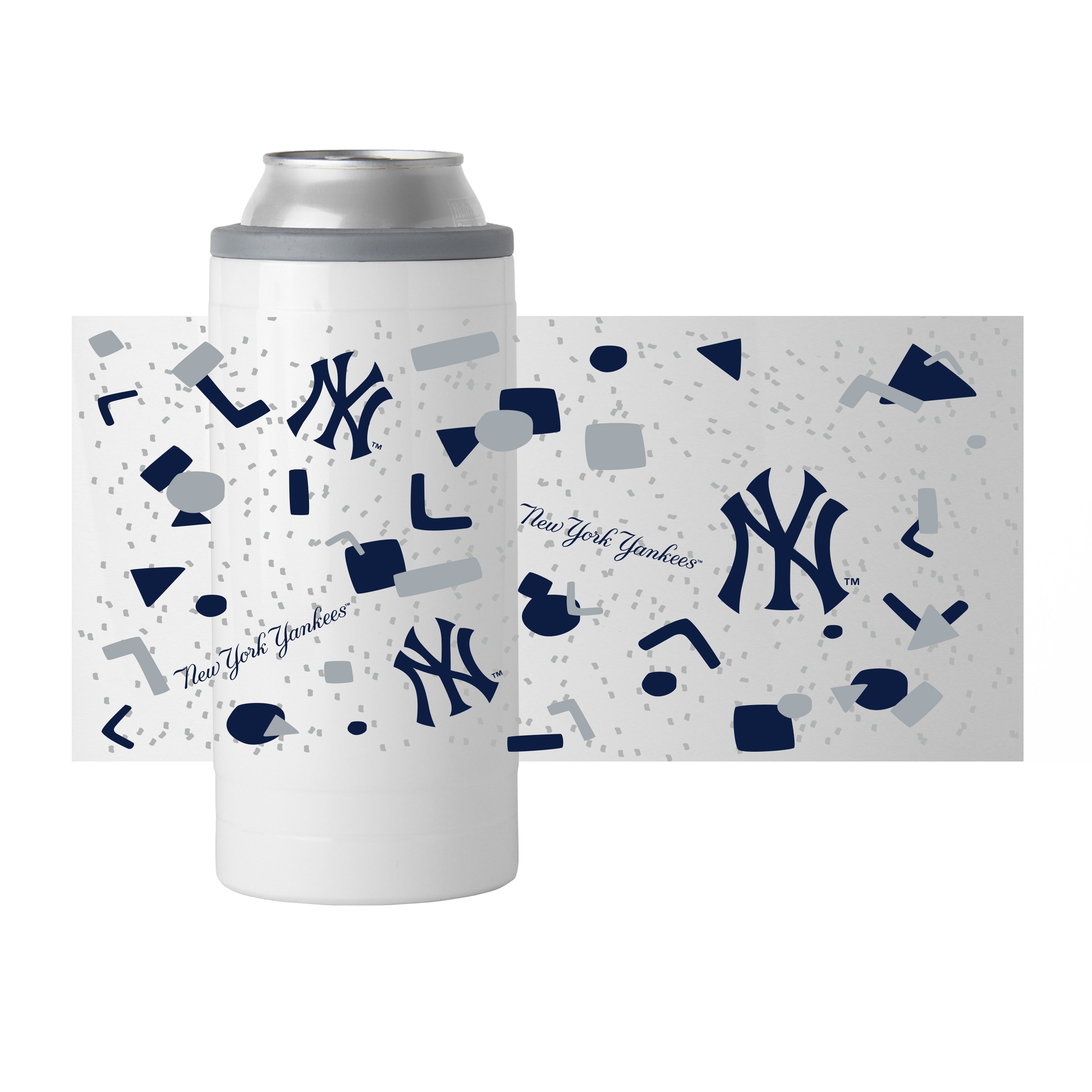 New York Yankees 12oz Flashback Slim Can Coolie - Sports Gifts, Sports Memorabilia, Sports Collectibles, Fan Shop