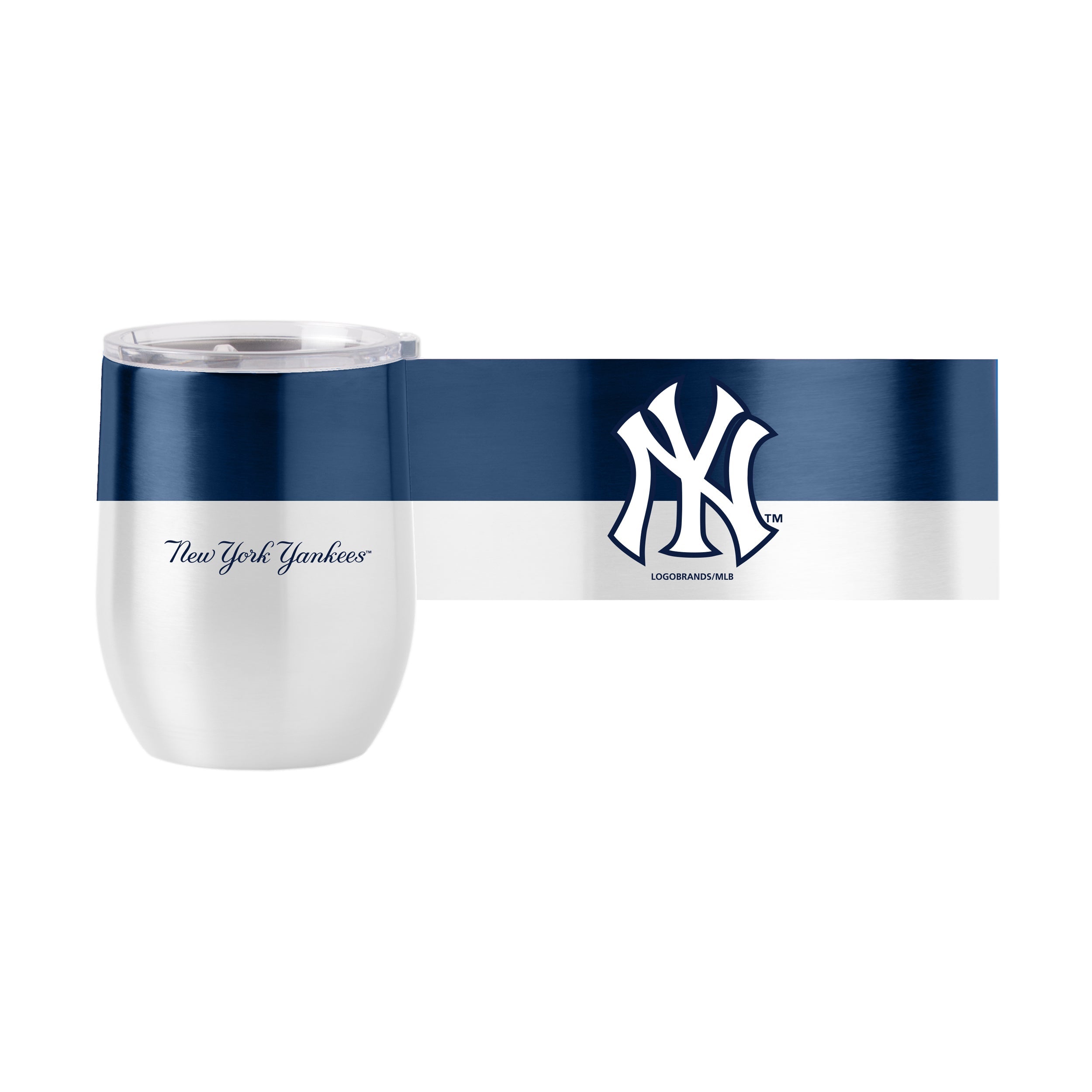 NY Yankees Colorblock 16oz Curved Beverage - Sports Gifts, Sports Memorabilia, Sports Collectibles, Fan Shop