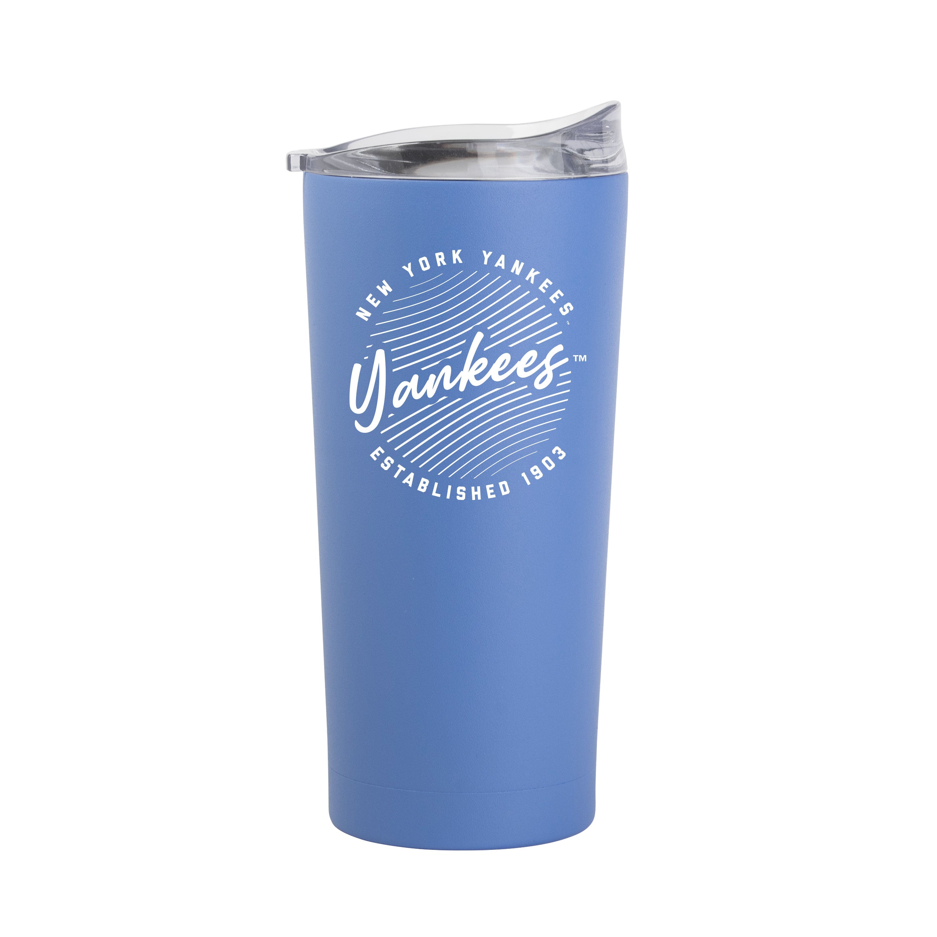 NY Yankees 20oz Retro Script Arctic Powder Coat Tumbler - Sports Gifts, Sports Memorabilia, Sports Collectibles, Fan Shop