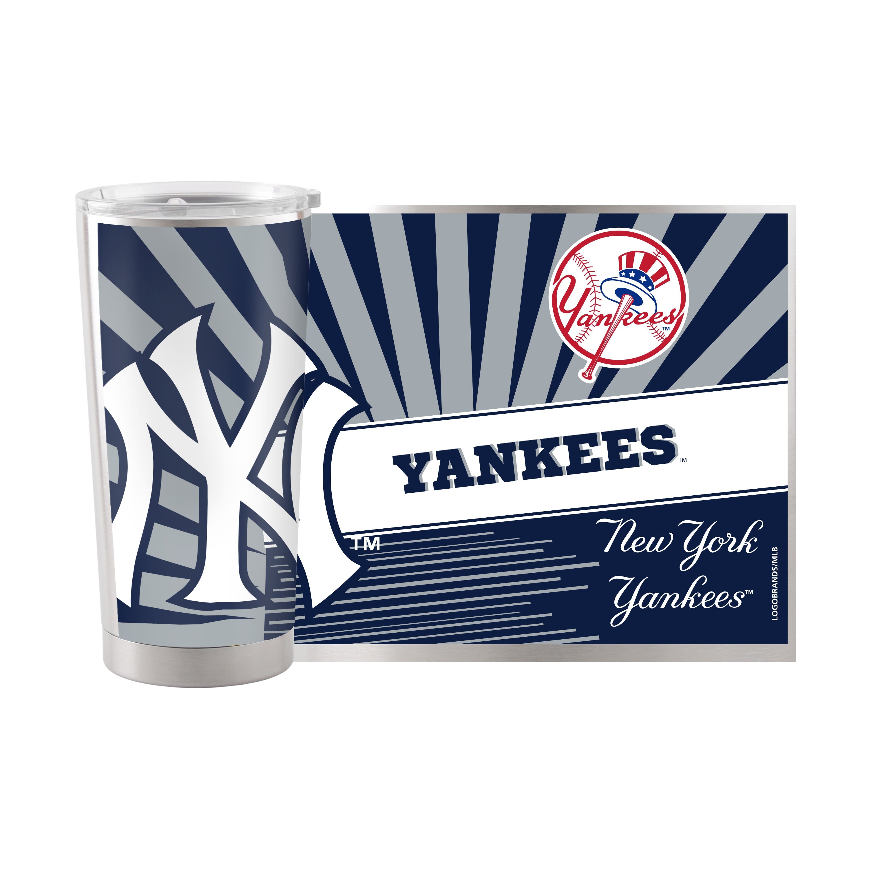 New York Yankees 20oz Mascot Stainless Steel Tumbler - Sports Gifts, Sports Memorabilia, Sports Collectibles, Fan Shop