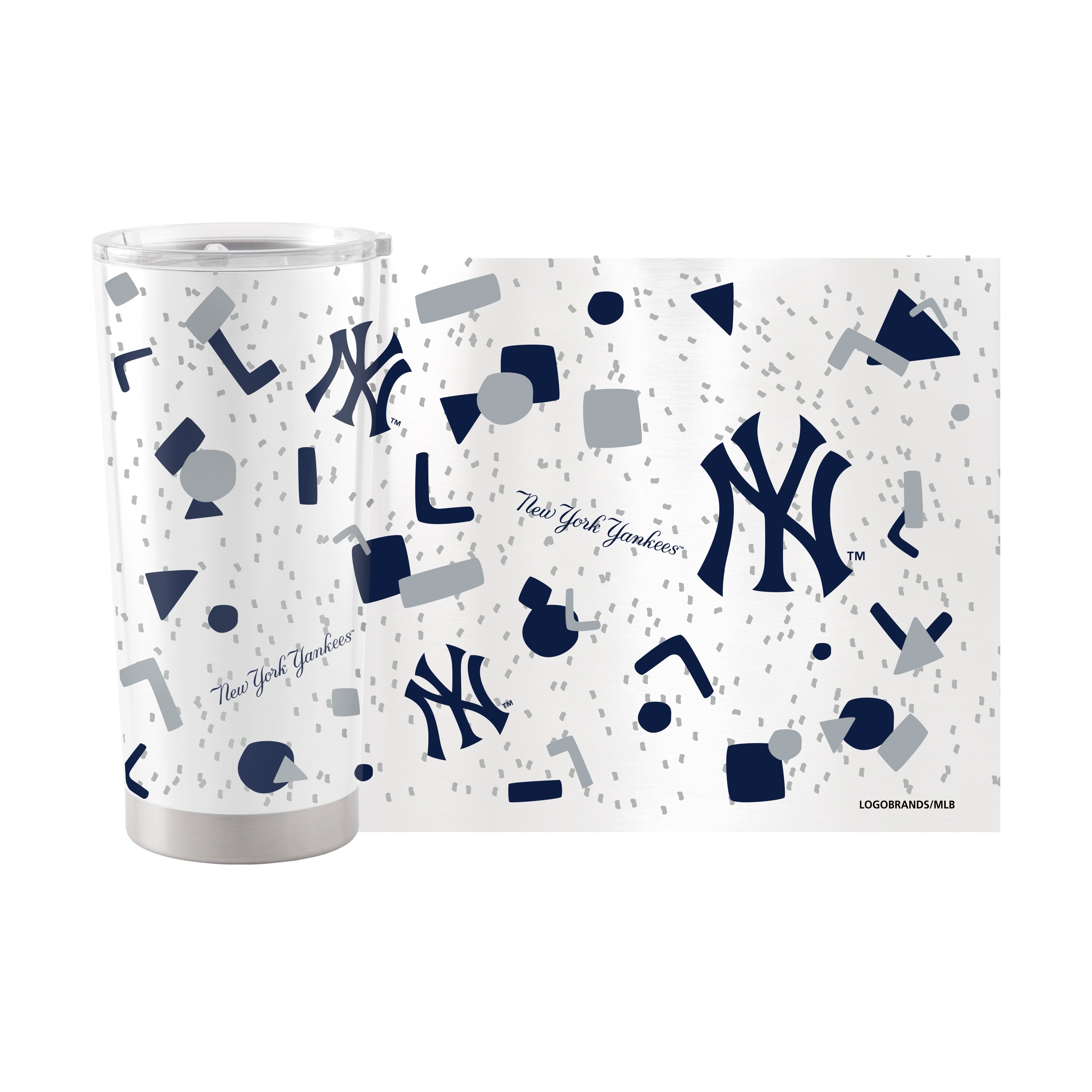 New York Yankees 20oz Flashback Stainless Steel Tumbler - Sports Gifts, Sports Memorabilia, Sports Collectibles, Fan Shop