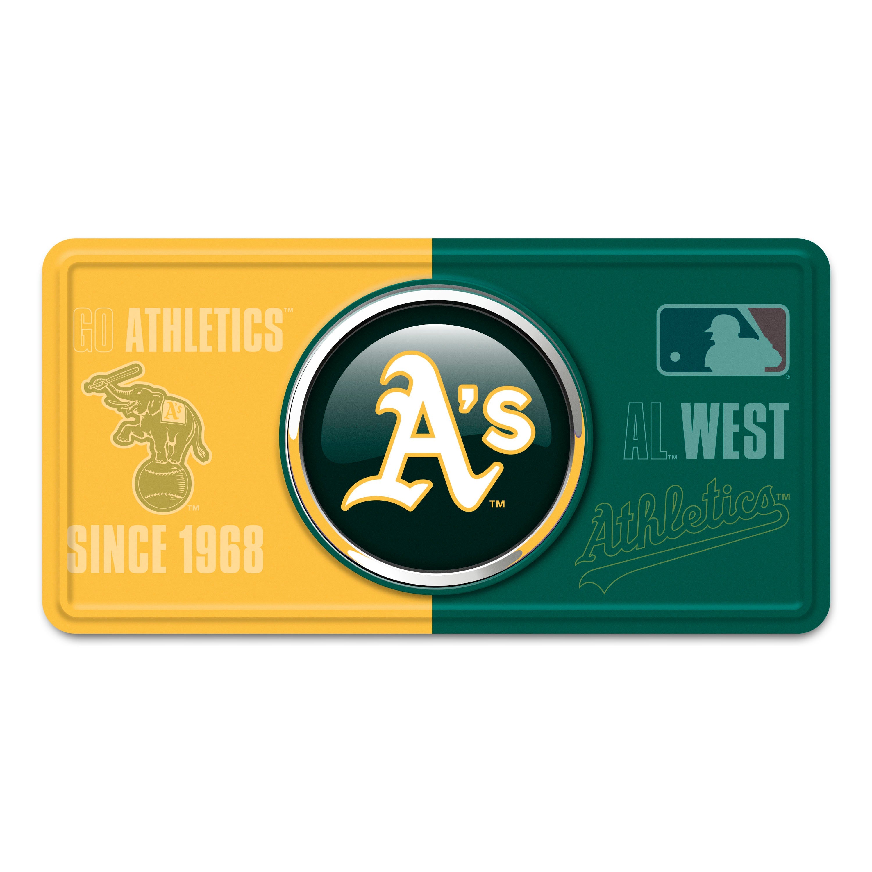 Athletics Embossed Metal License Plate