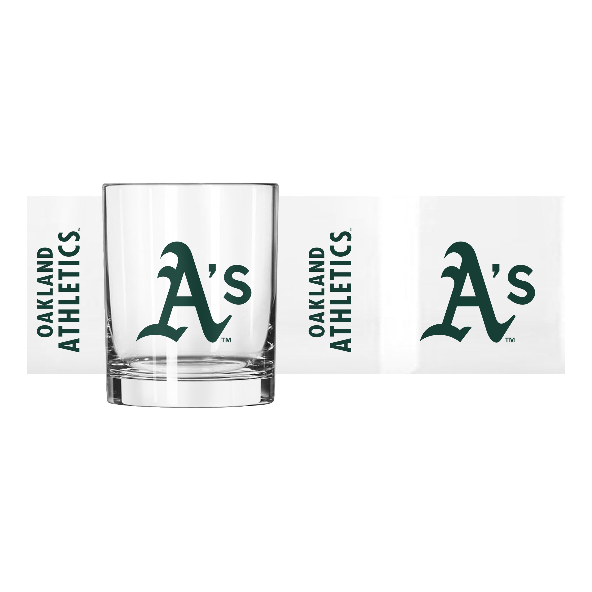Athletics 14oz Gameday Rocks Glass - Sports Gifts, Sports Memorabilia, Sports Collectibles, Fan Shop