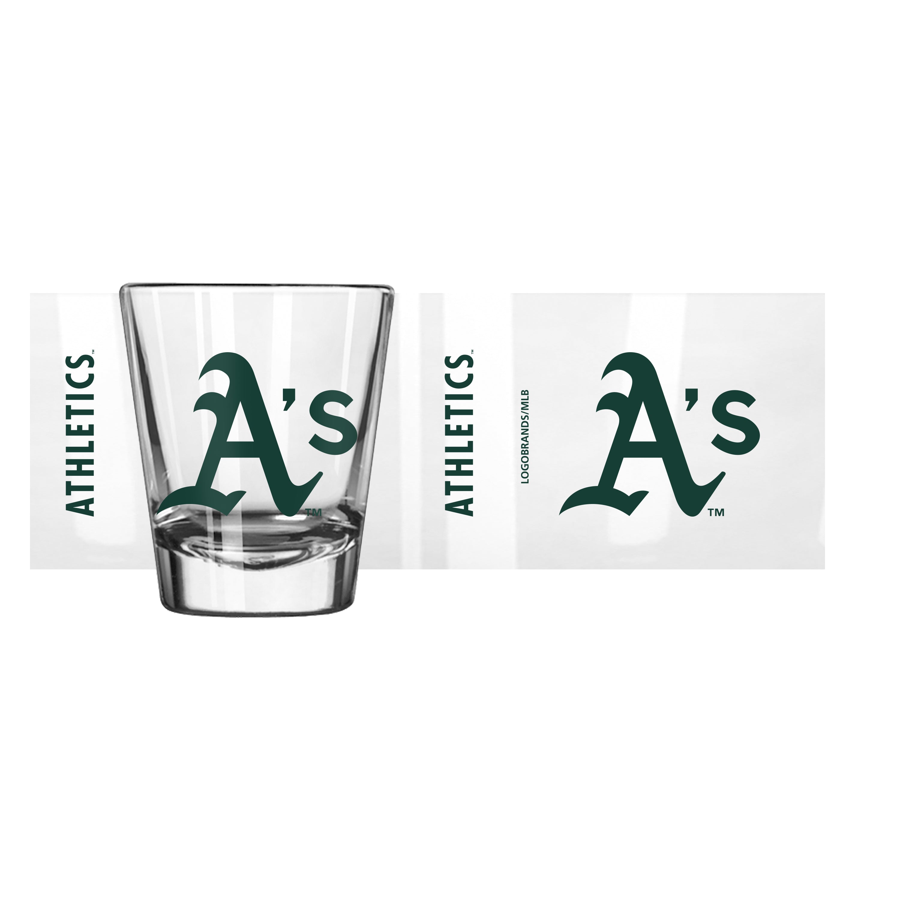 Athletics 2oz Gameday Shot Glass - Sports Gifts, Sports Memorabilia, Sports Collectibles, Fan Shop