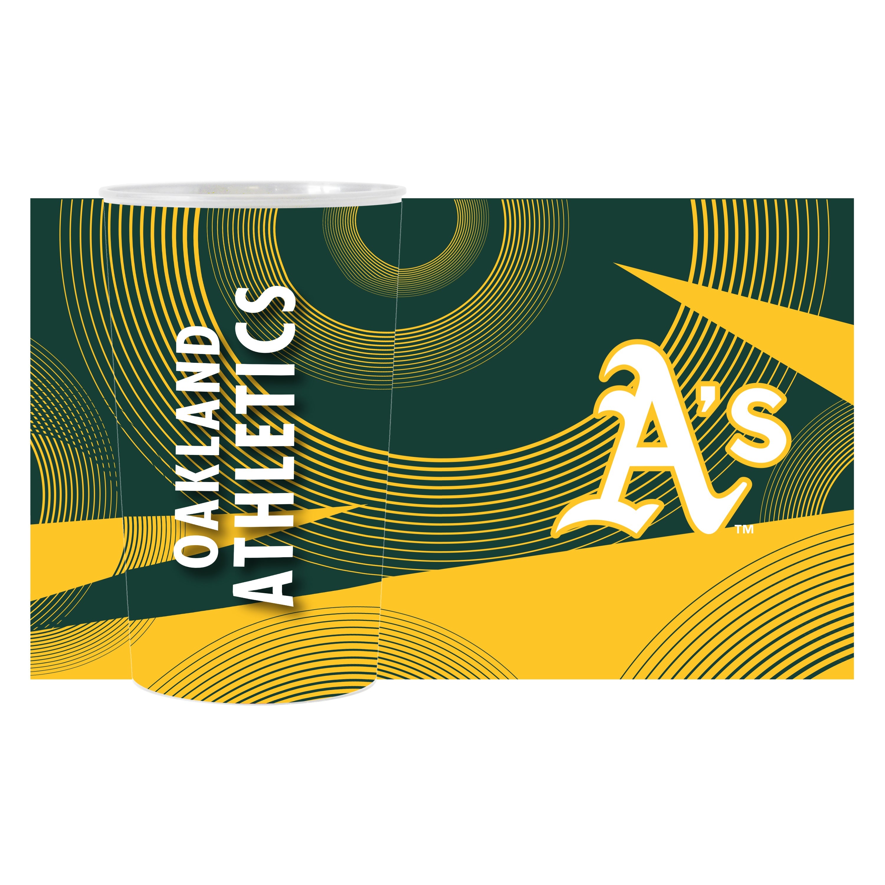 Athletics Geometric Hardwall Cup 4 Pack - Sports Gifts, Sports Memorabilia, Sports Collectibles, Fan Shop