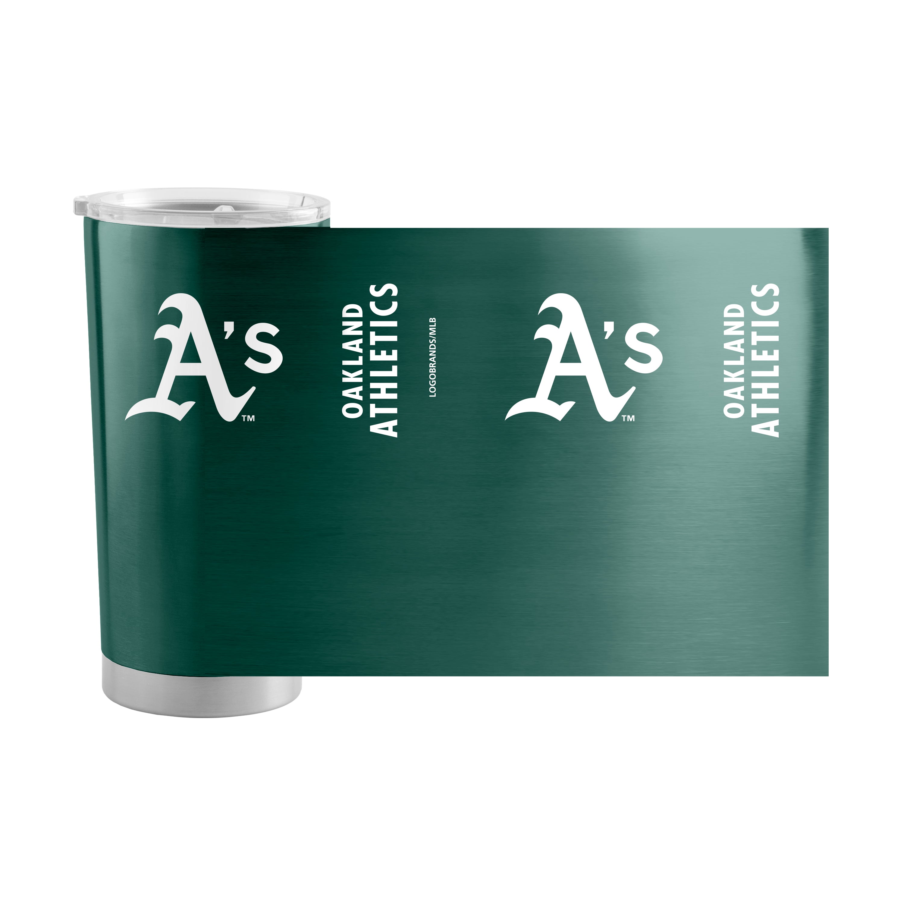 Athletics White logo 20oz Stainless Tumbler - Sports Gifts, Sports Memorabilia, Sports Collectibles, Fan Shop