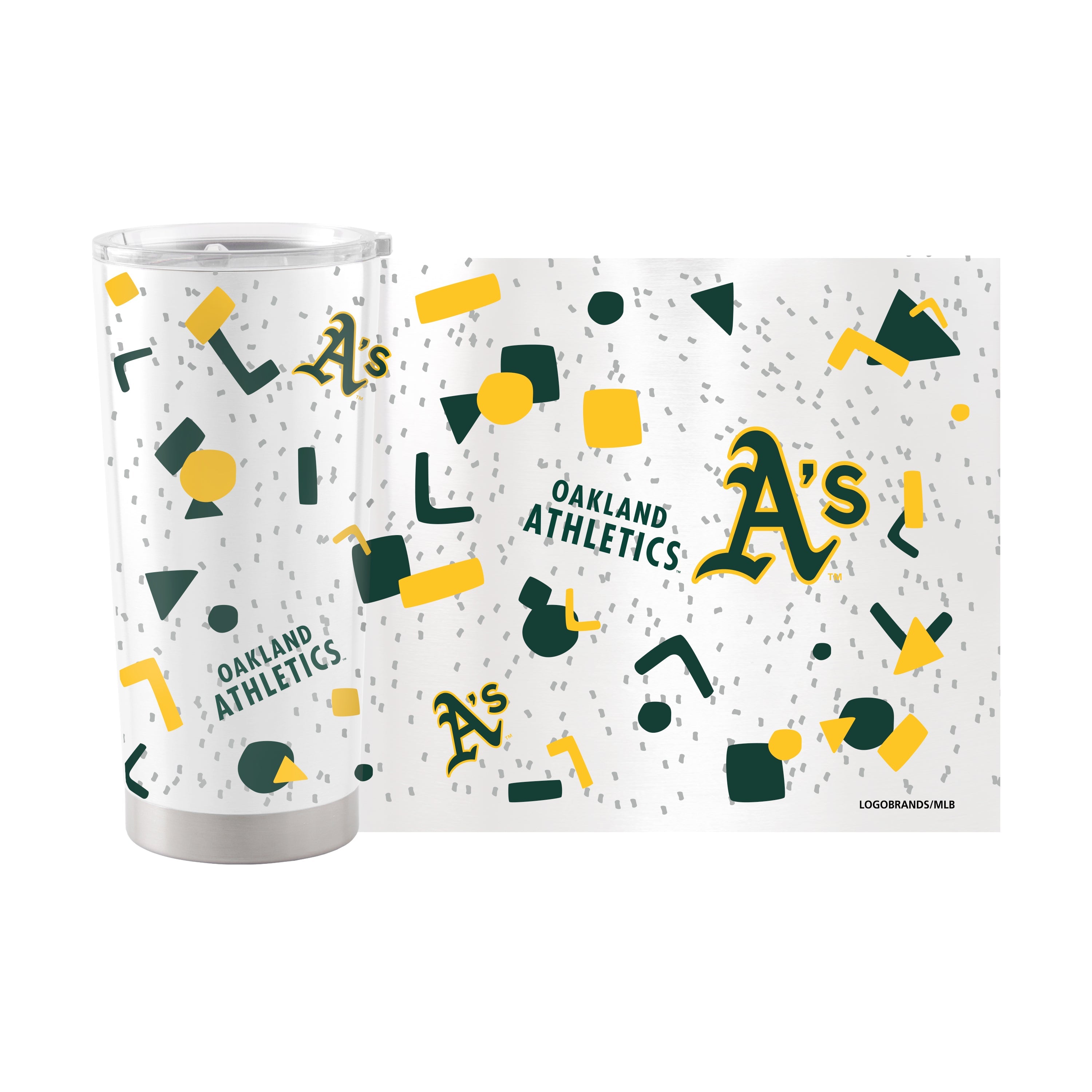 Athletics 20oz Flashback Stainless Steel Tumbler - Sports Gifts, Sports Memorabilia, Sports Collectibles, Fan Shop