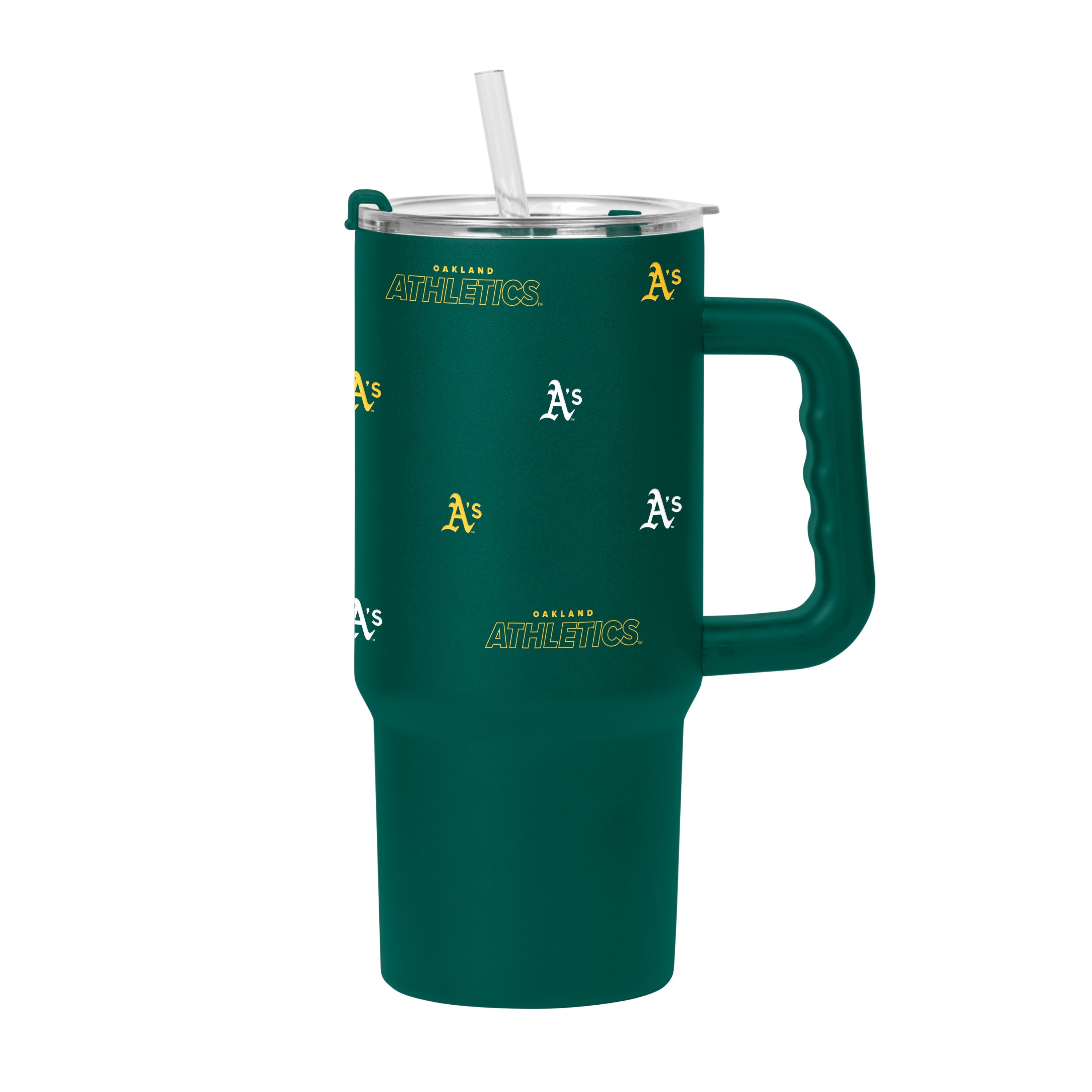 Athletics 24oz Step And Repeat Tumbler w/Handle - Sports Gifts, Sports Memorabilia, Sports Collectibles, Fan Shop