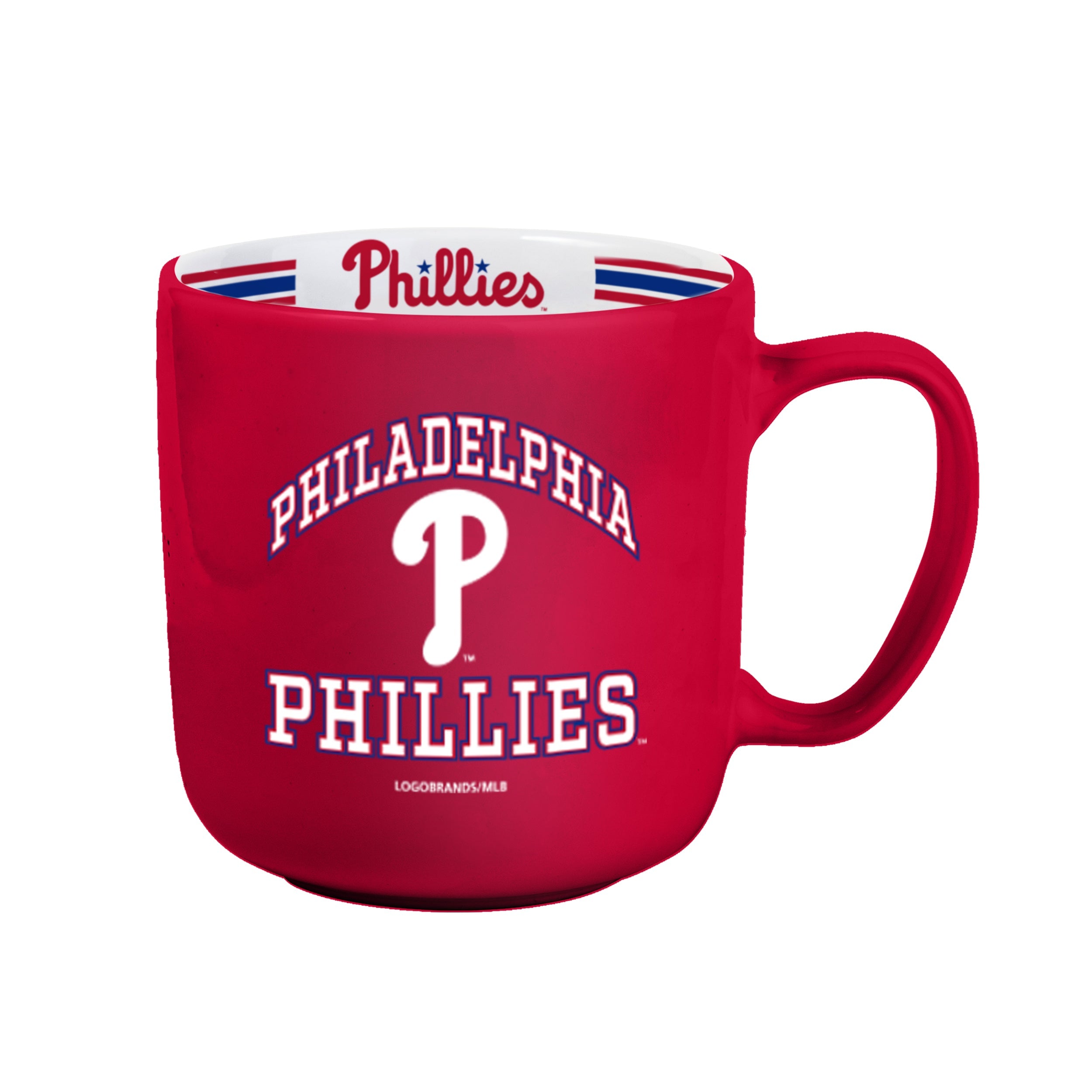 Philadelphia Phillies 15oz Stripe Mug - Sports Gifts, Sports Memorabilia, Sports Collectibles, Fan Shop