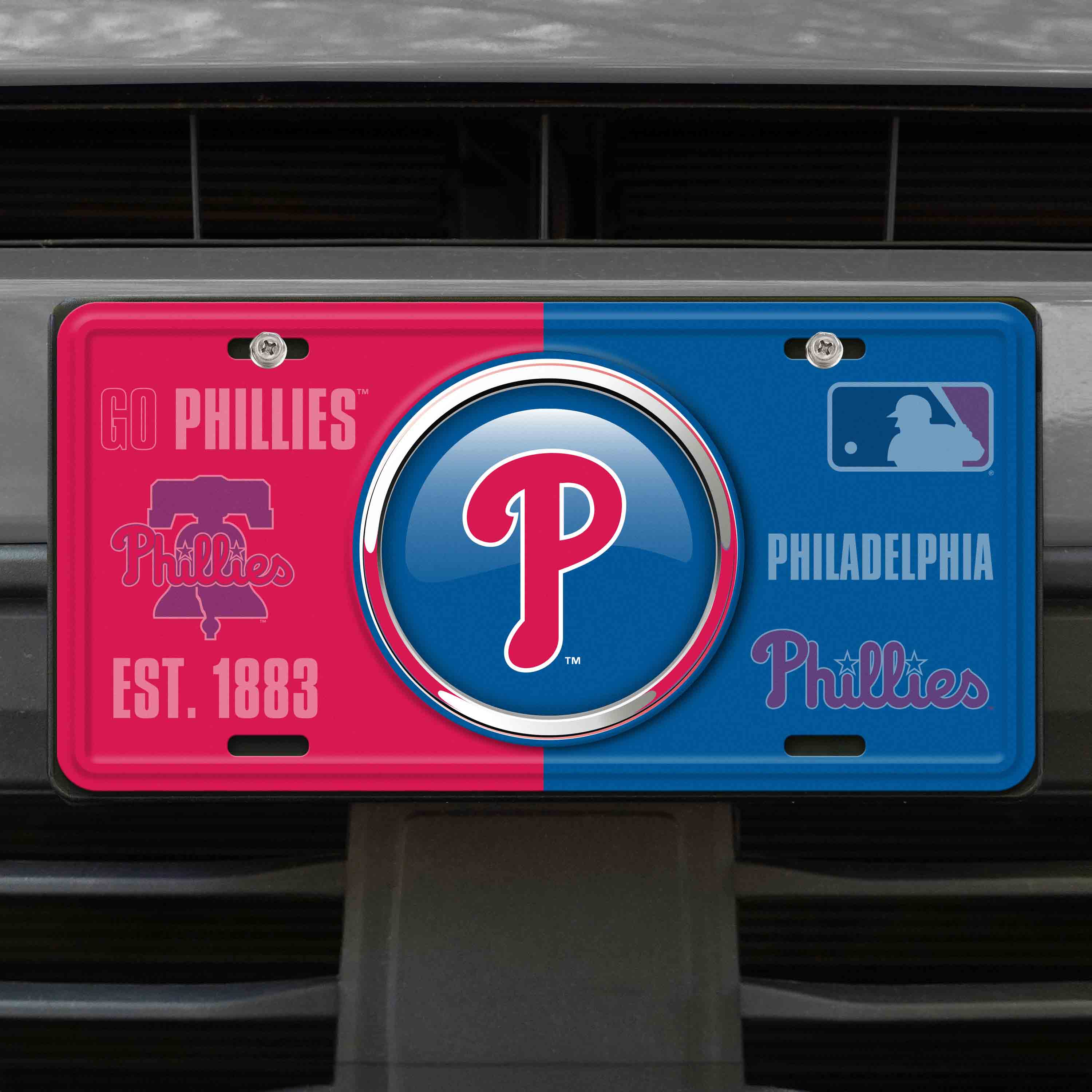 MLB - Philadelphia Phillies Embossed Metal License Plate - Sports Gifts, Sports Memorabilia, Sports Collectibles, Fan Shop