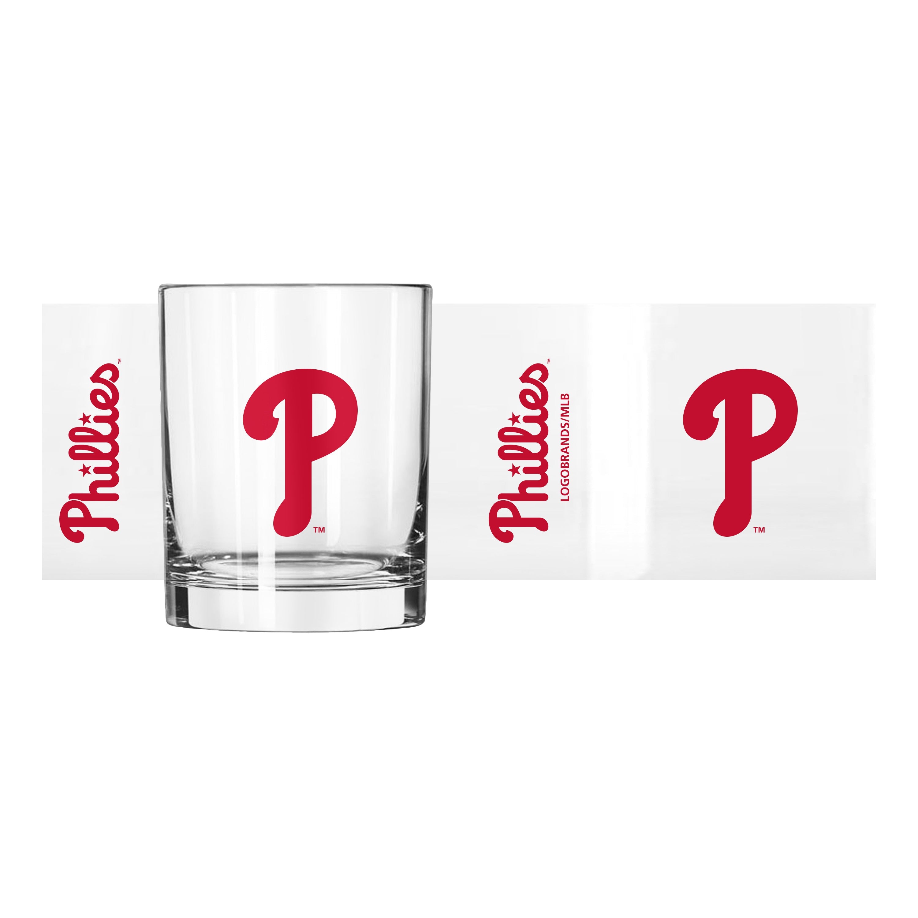 Philadelphia Phillies 14oz Gameday Rocks Glass - Sports Gifts, Sports Memorabilia, Sports Collectibles, Fan Shop