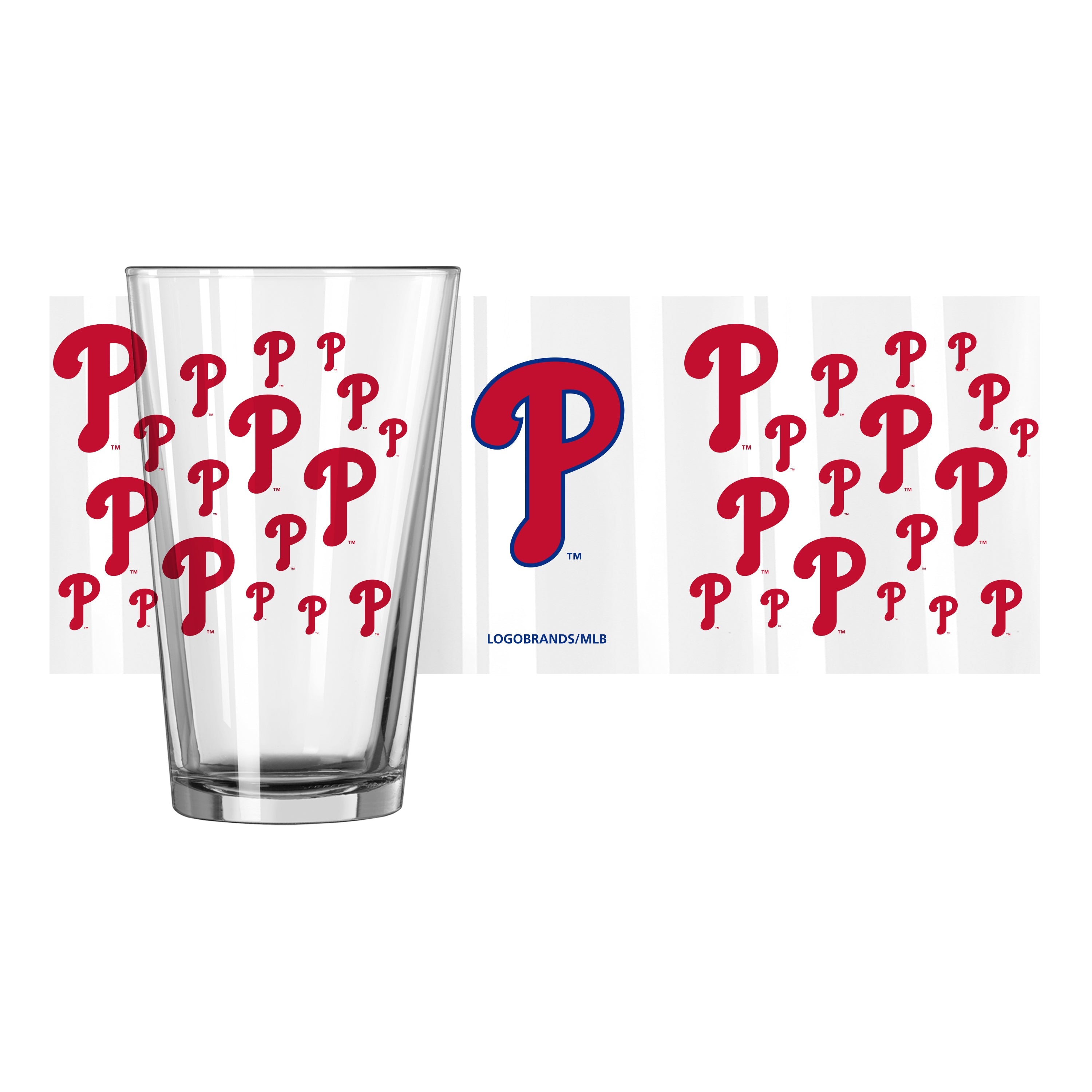 Philadelphia Phillies 16oz Scatter Pint Glass - Sports Gifts, Sports Memorabilia, Sports Collectibles, Fan Shop