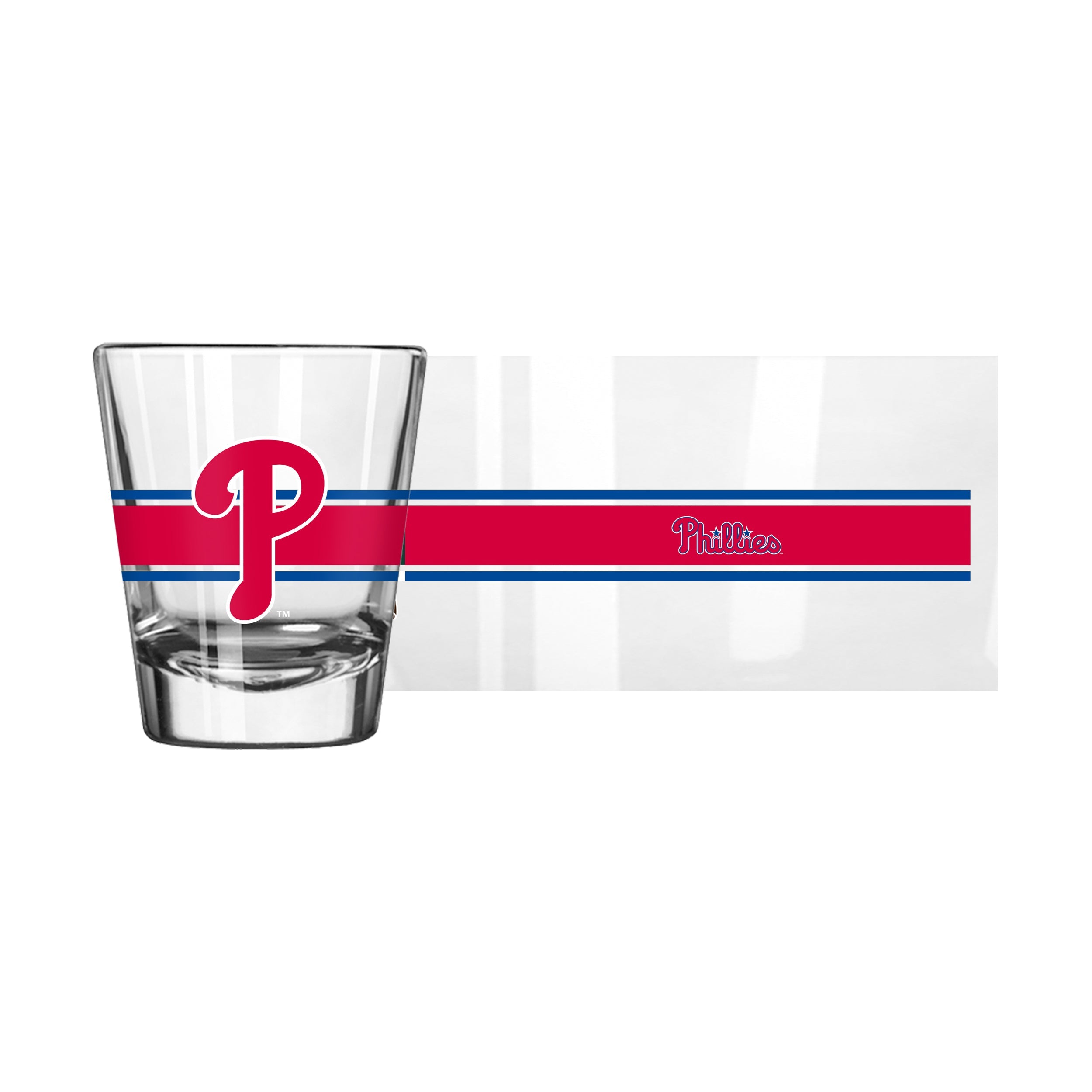 Philadelphia Phillies 2oz Stripe Shot Glass - Sports Gifts, Sports Memorabilia, Sports Collectibles, Fan Shop